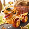 Пластиковый Имитированный Тигр Транспортное Средство с Фигурками Животных Игрушки Грузовик для Перевозки Тигров Хэллоуин
