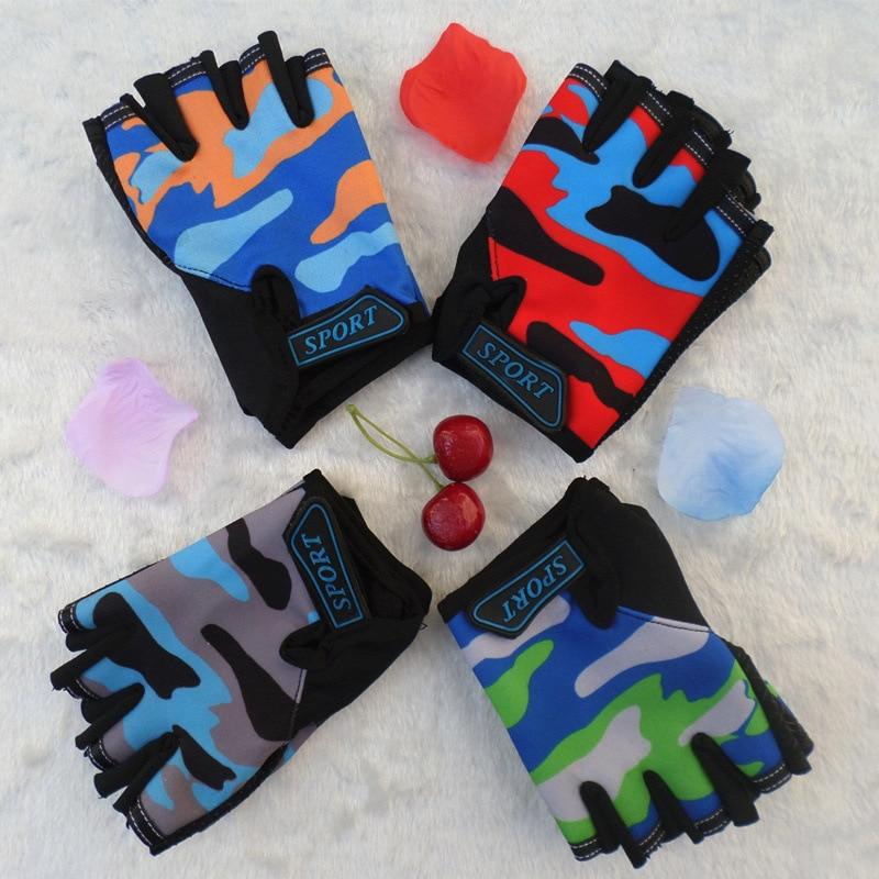 1 Pair Children Sports Gloves Half Finger Kids Riding Cycling Running Gloves Boys Girls Outdoor Sports Gloves for Christmas Gift