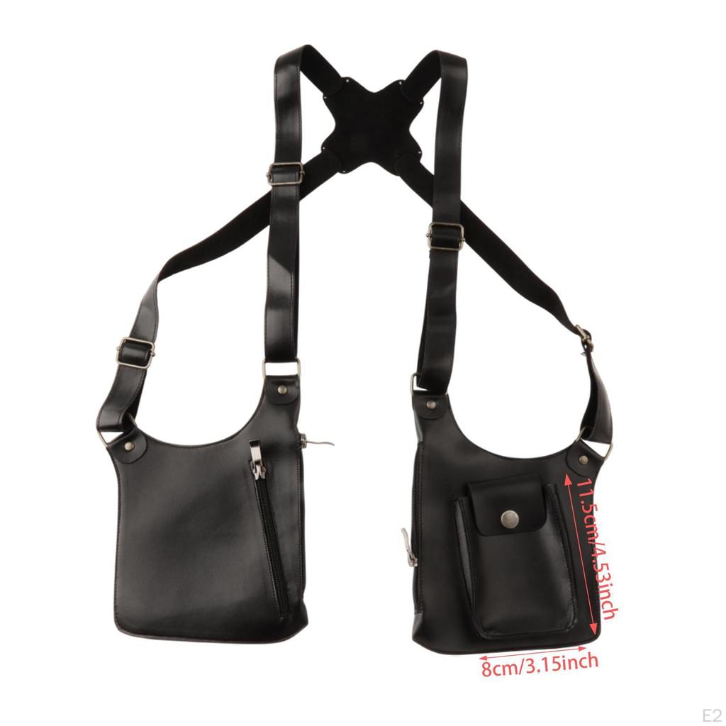 Double Shoulder Armpit Bag Leisure Pockets for Men Medieval Outdoor Activities