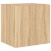 VidaXL Meuble TV Mural avec Lumières LED, Armoire de Télévision Suspendue, Meuble Télé Flottant, Moderne, Chêne Sonoma Bois 837250