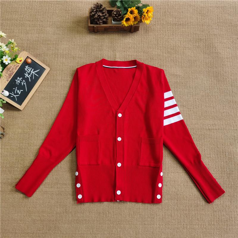 Spring and Autumn Women's Knitted Cardigan Sweater Short Jacket V Collar New Season Outwear