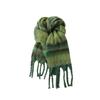 Warm Winter Cashmere Scarf Stripe Pattern Thickened Shawl Wrap Retro Long Tassel Scarves  Women