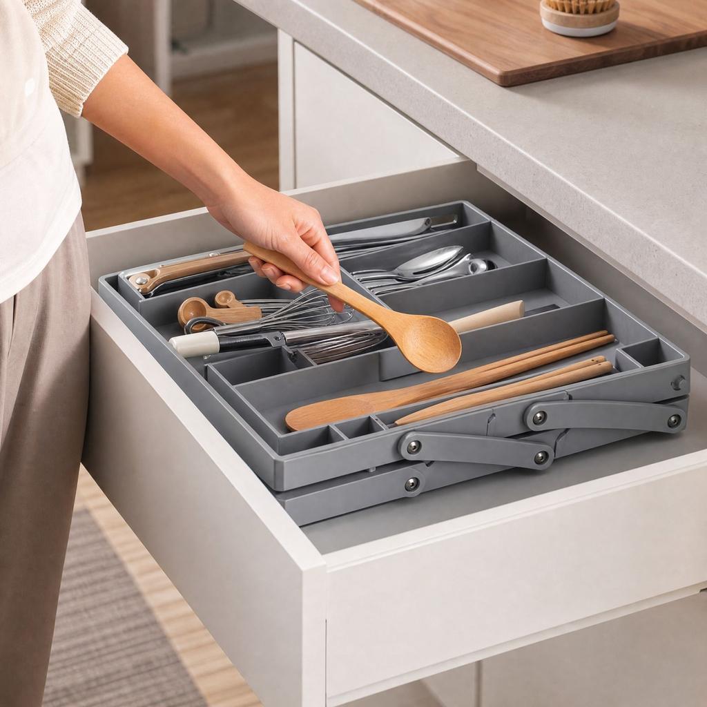 Kitchen Storage Foldable Container for Cabinet Pantry Organization and Everyday Use