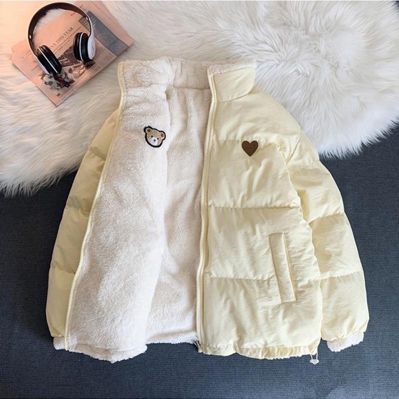 Winter Women's Double-sided Corduroy Jacket Loose Retro Cashmere Cotton Coat Casual Fashion Thickened Warm Clothes