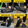 Men's Safety Shoes Steel Toe Anti-puncture Work Shoes Man And Safety Sneaker Rotating Button Lighweight Men's Work Shoes