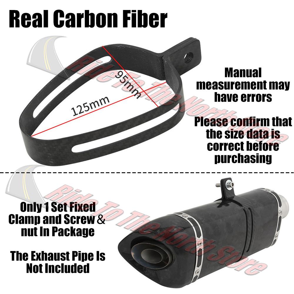 For SC project Arrow Yoshimura AK Brother Mivv Leovince Austinracing Etc Exhaust Tail Pipe Carbon Fiber Stainless Fixed Clamp