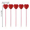 5pcs Valentine‘s Day Glitter Red Pink Foam Heart Picks Stick Wedding Mother's Day Flower Arrangements Floral Bouquet Home decor