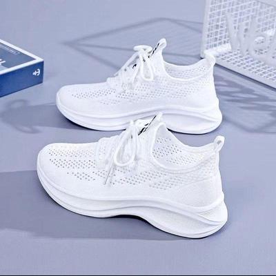 Женские летние кроссовки из дышащей сетки Flyknit для бега - повседневные спортивные кроссовки