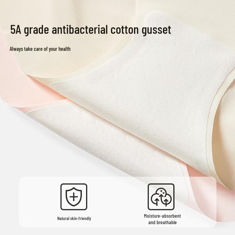 Odifen 5-Pack Seamless Ice Silk Mid-Waist Briefs