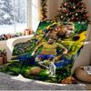 Neymar Jr Pattern Blanket for Home Decoration, Bed, Sofa, Car Travel, Camping, Suitable for All Seasons, Birthday Christmas Gift