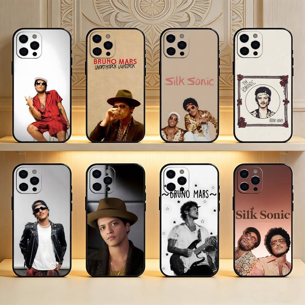 Чехол для телефона Star B-Bruno M-Mars с принтом для iPhone 17, 16, 15, 14, 13, 12 Plus, Max, мягкий силиконовый, черный