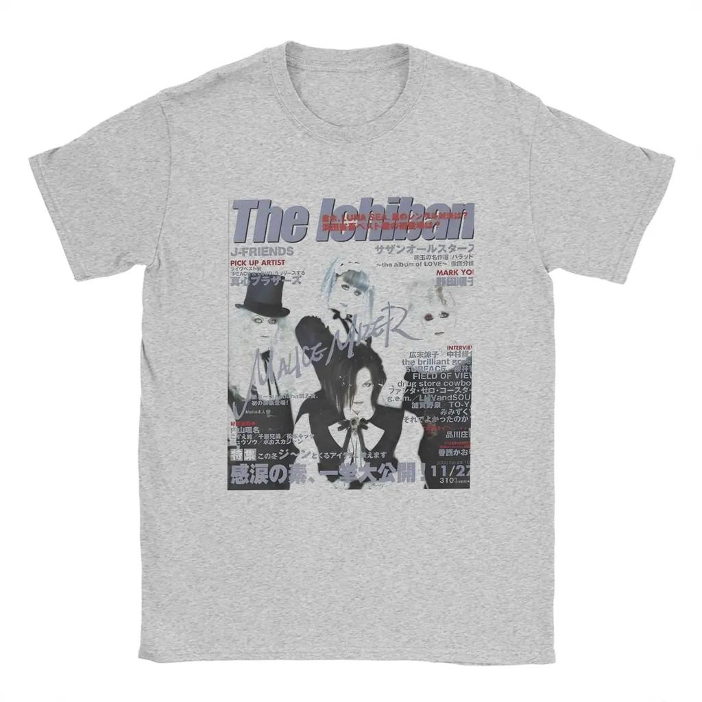 ZX TEE Футболки певца группы Malice Mizer Винтажные футболки Круглый вырез Футболки рок-музыканта Короткий рукав Мерч