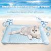 Pet Cooling Mat Dog Ice Silk Cooling Pad Washable Sleeping Mat Summer Dog Bed with Raised Edges for Cats Hot Days Use
