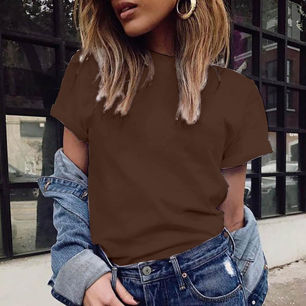 [Cornerstone] Женская модная повседневная блузка, однотонная футболка больших размеров, топ с короткими рукавами и v-образным вырезом