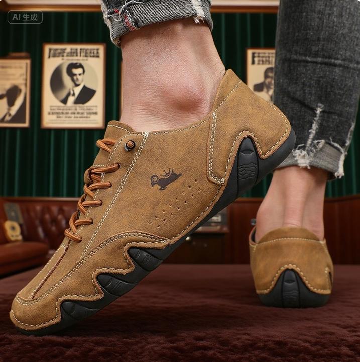 Ботильоны для мужчин Модная строчка Легкие Удобные Повседневные Ботинки для ходьбы Дышащие Теннисные Ботинки для улицы Вождения