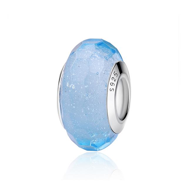2023 Новый Оригинальный 100% Стерлингового Серебра 925 пробы Стеклянные Бусины Дерево Камень Муранский Цветок Подвески Подходит Браслет Diy Женские Ювелирные Изделия