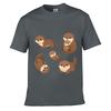 Cute Otter Family Character Set Unisex Summer Washed Tee Loose Distressed Top