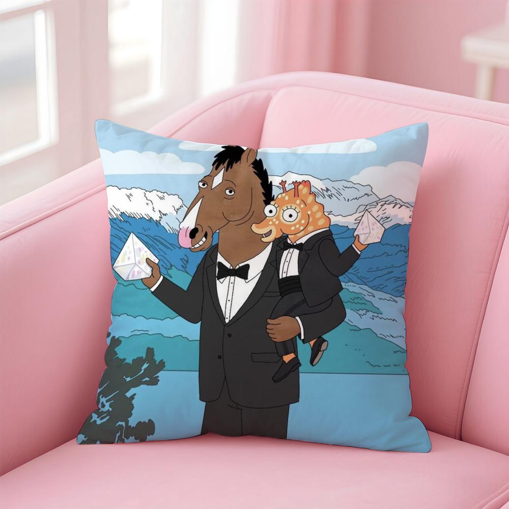 B-Bojack Horseman Наволочка Удобная Двусторонняя Наволочка Идеально Подходит Для Автомобиля Дивана Спальни И Многого Другого