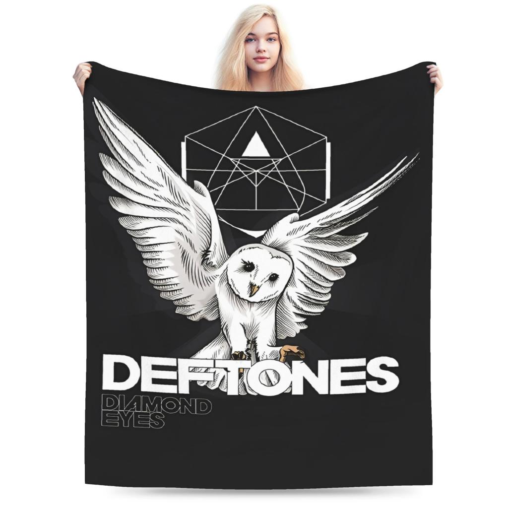 Плед Deftones Металл-группа Мягкий Новинка Плюшевое Постельное Белье Пледы Для Дивана Кресла Дивана Кровати Путешествий Фланелевое Покрывало Покрывало на Кровать