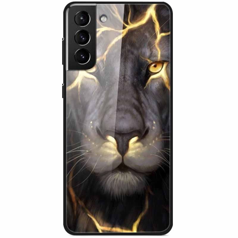 Закаленное Стекло Жесткий Чехол Для Samsung S21 FE 5G Чехол Роскошный Расписной Funda для Samsung Galaxy S21 Plus Ultra FE 5G Чехлы S21FE