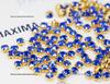 Чешские стразы Preciosa на крапанах, золотая основа, PP24/31, 3 мм/4 мм, 20 штук