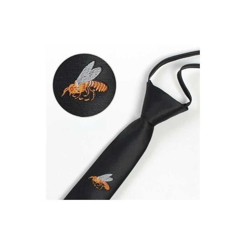 Вышитый галстук с тигром для детей из полосатой шерсти для школы или повседневной носки