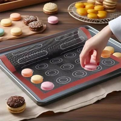 Aomily Силиконовый 30x40 см Двусторонний с одной печатью Макаронный Puff Коврик для выпечки Антипригарный Кондитерский Духовой Печь Торт Перфорированный Лист Вкладыш Коврик