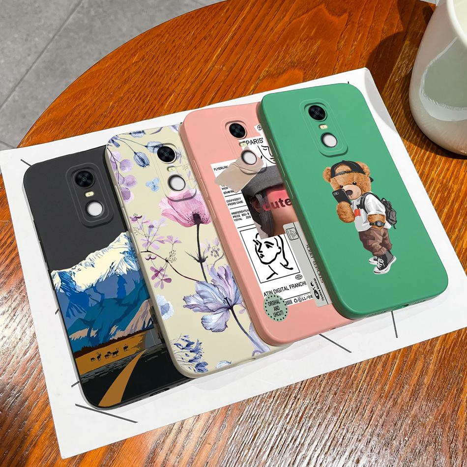For Redmi Note5 Redmi5 Plus Phone Case Cartoon Liquid Silicone Full Coverage Anti Drop Funda For Redmi 5 Plus Note 5 Bumper Capa