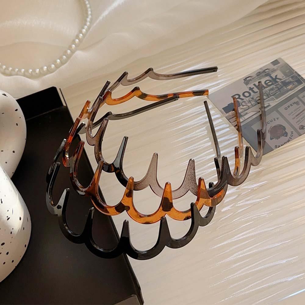 Resin Headwear Non-slip Wave Comb Headband New Hair Hoop Women Gift
