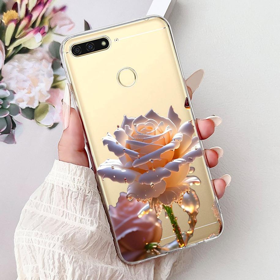 For Huawei Y6 2018 Case ATU-L21 ATU-L22 Cover Luxury Marble Butterfly Soft Silicone Phone Cover For Huawei Y6 Prime 2018 Carcasa