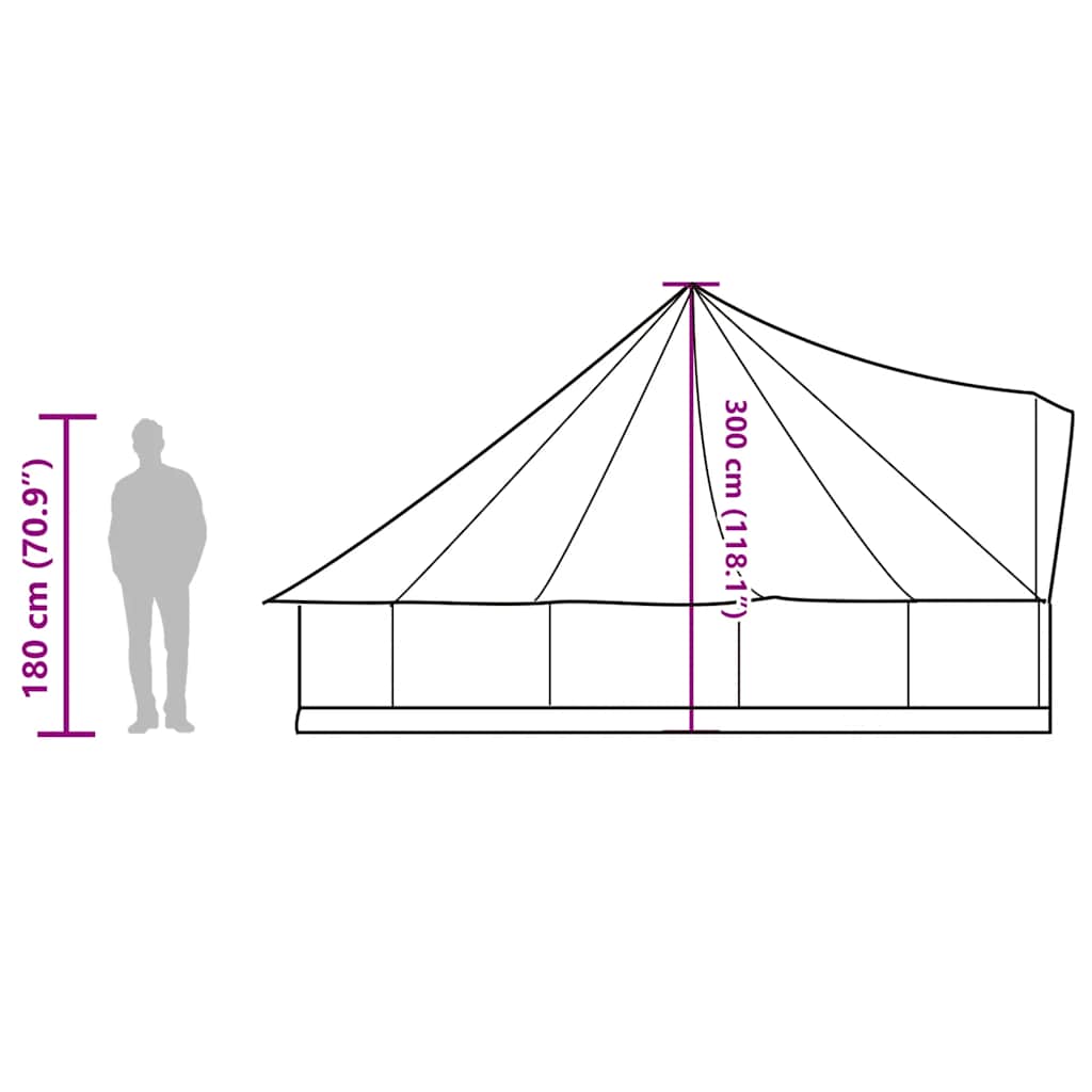 Tipi Family Tent for 10 Persons Grey and Orange Waterproof