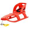 VidaXL Sled with Seat Sledge with Backrest Snow Slider Outdoor Toy Set Pull Rope Red 93722