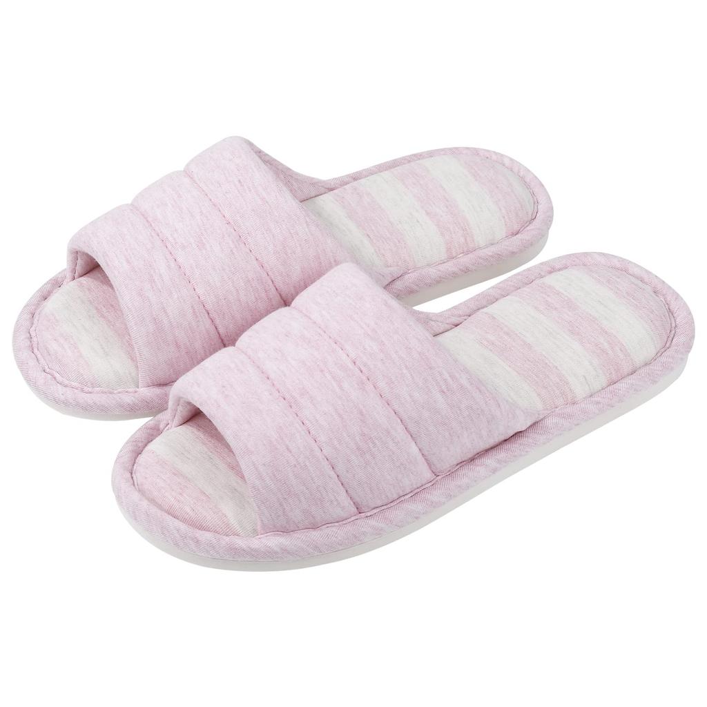 Fashion Shevalues Women Indoor Slippers Four Seasons Soft Cotton Slippers Open Toe No-slip Leisure Flip-flops For Gril Home Flats Slides