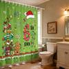 1 шт. зеленая мультяшная рождественская елка водонепроницаемая шторка для душа перегородка приватность подвесная шторка с 12 крючками различные размеры
