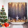 GAEChristmas Печатная Шторка для Ванной Душа Снеговик Санта-Клаус Водонепроницаемая Полиэстеровая Шторка Домашний Декор Окно Рождество