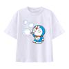Pure Cotton Childrens Shortsleeved Tshirt for Summer Boys and Girls Halfsleeved Childrens Clothing with Doraemon Pattern