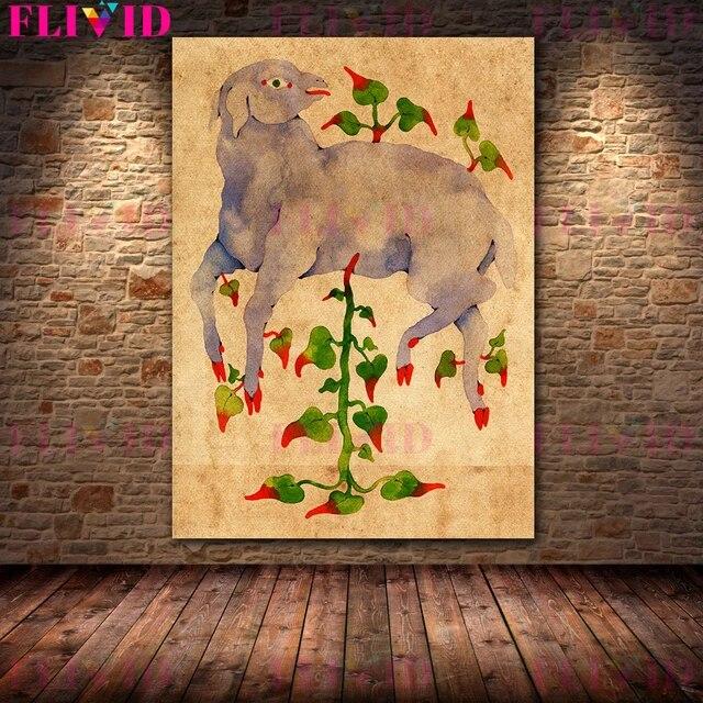 Таинственные существа мифологии, винтажная настенная живопись на холсте, легендарные волшебные существа, художественный плакат с принтом, домашний декор без рамки