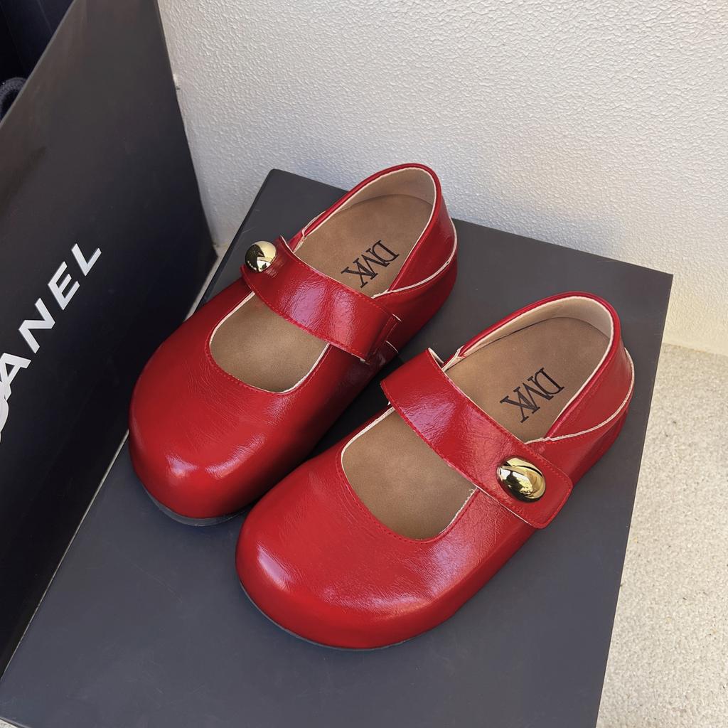 Xiaoxiangfeng Single Shoes 2025 New Doudou Shoes Soft-soled Single Shoes Mary Jane Shoes Lightweight and Breathable Grandma Shoes Small Leather Shoes