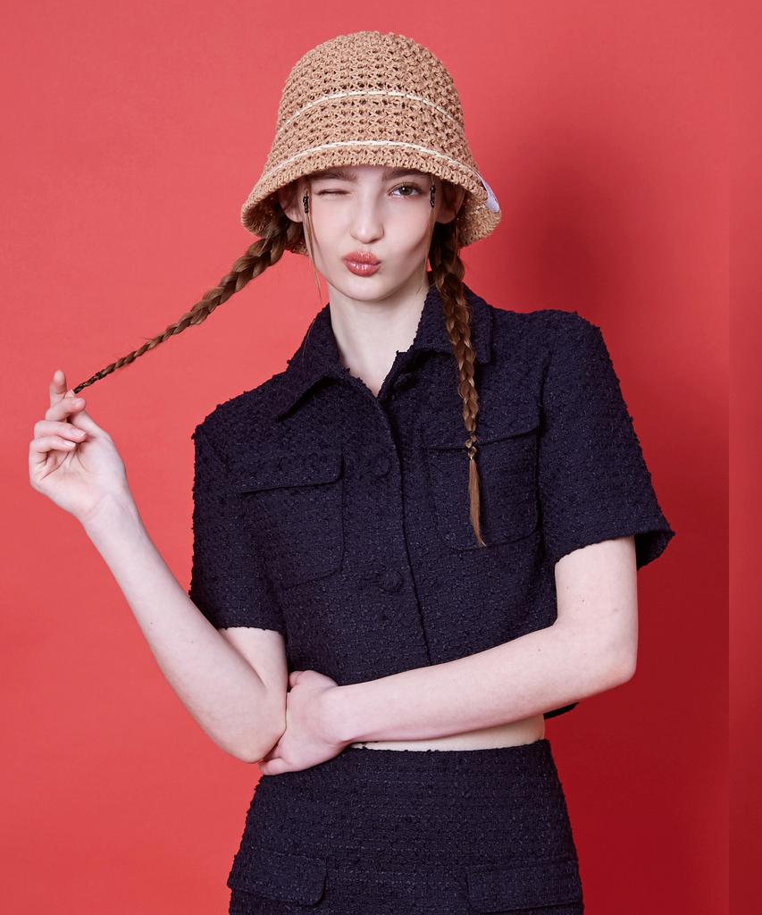 Минималистичная коричневая панама Seullipiseullib Line