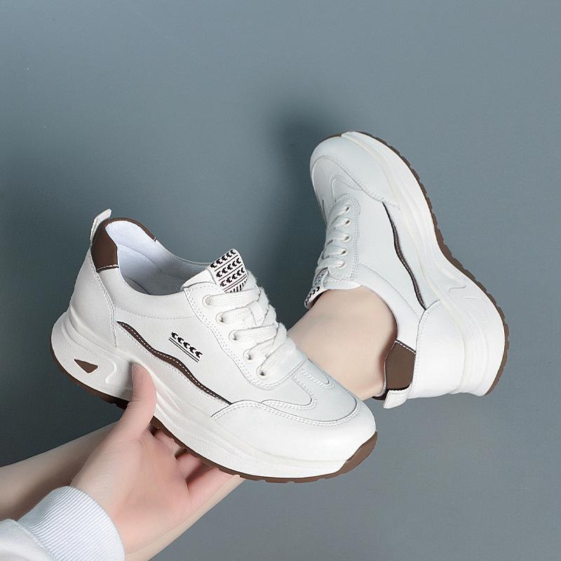 Женская водонепроницаемая кожаная обувь весна/осень 2024 года — мягкая подошва, легкая, повседневная, для спорта и путешествий