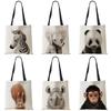 Cute Animal Series Panda Koala Elephant Print Women Handbag Casual Tote Shoulder Bag Large Capacity