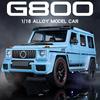 1/18 Large G800 SUV Off-road Alloy Model Car Sprayable Toy Car Diecast Vehicle Model Toy Sound Light CarBirthday Gift For Kids