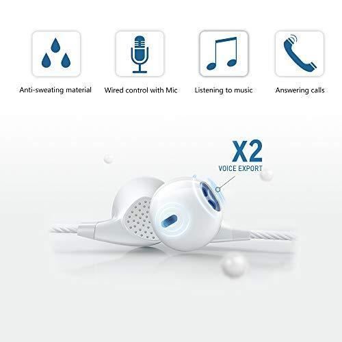 Casque Intra Auriculaire Filaires CBGGQ - Ergonomique Stereo avec Micro - Anti Bruit - 4 Paires