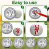 4/8 Pcs Golf Ball Line Marker Drawing Tool Stainless Steel Funny Golf Ball Marker Stencil Custom DIY Tool Golf Ball Accessories