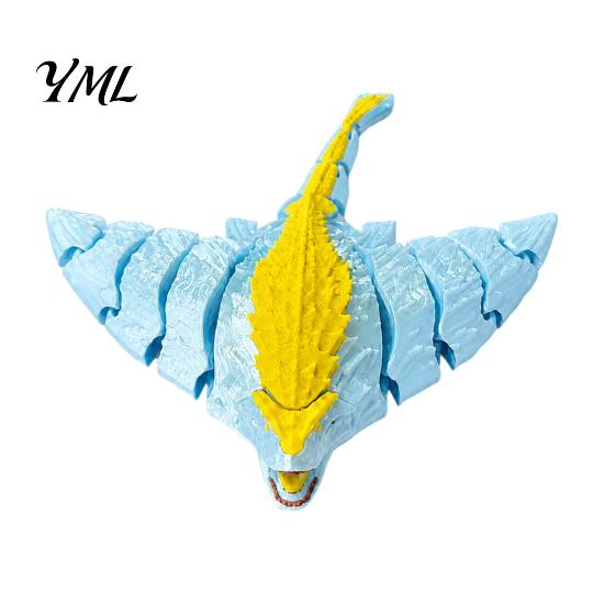 Educational Sea Creature Toy Articulated Deep Toy, 3D Printed Horror Marine Animal Figure, Ocean Life Figurines Figurine with Flexible Joints for Desk