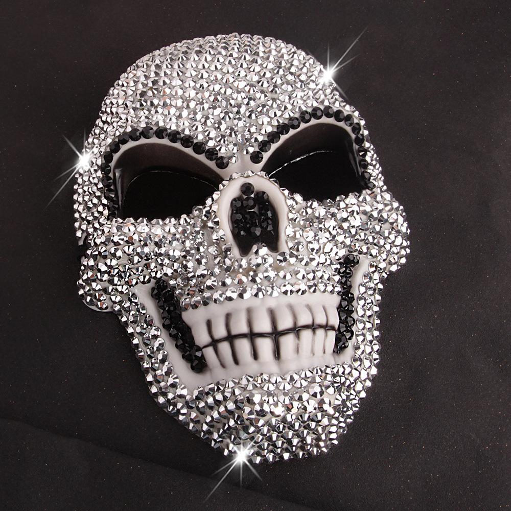 Rhinestone Halloween Masquerade Mask - Sparkling Half-Face Party Mask Fashion Accessory