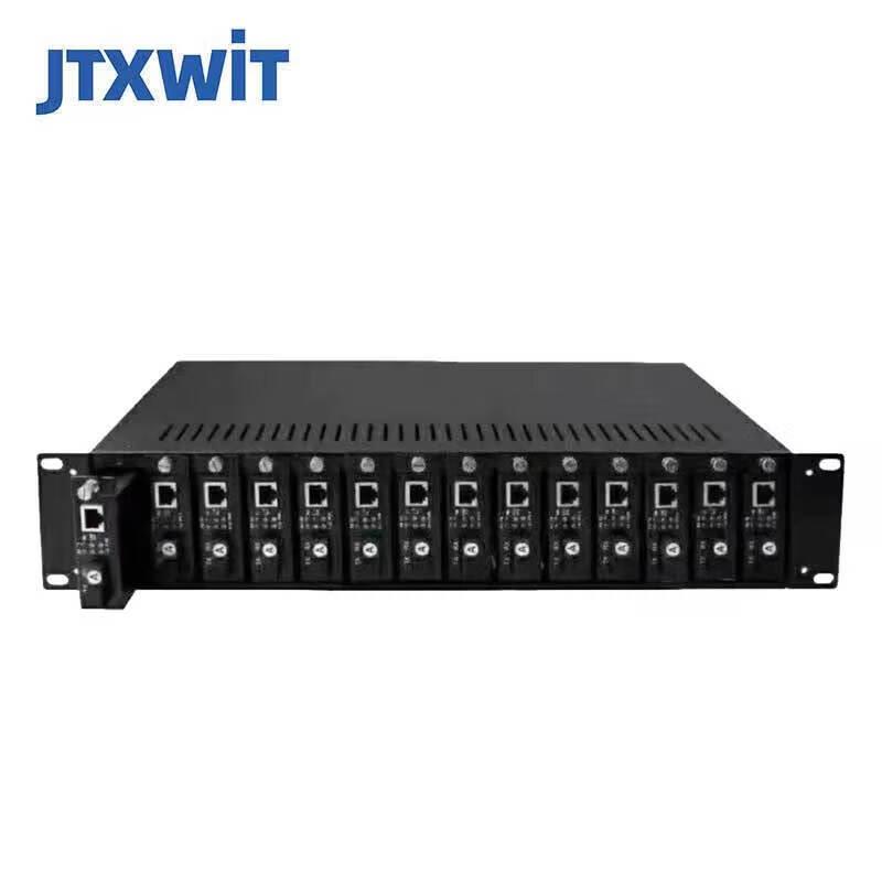 14-Slot Fiber Optic Transceiver Rack