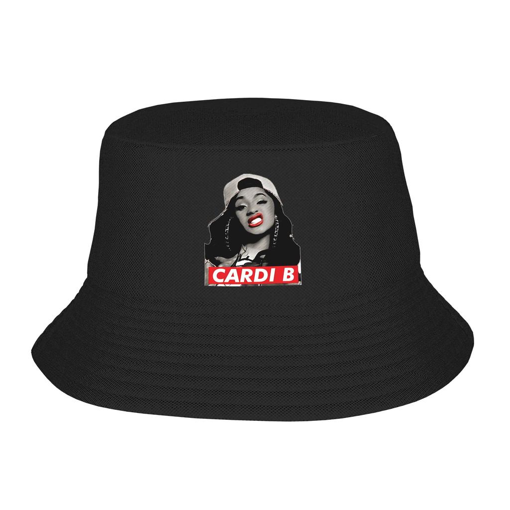 Couple Cardi B Rapper Bucket Hat Breathable FisherUnisex Hats Summer Vintage Beach Travel Caps Harajuku Graphic Visor Hat