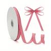 1pc/Red And White Plaid Ribbon, Valentine Bow Ribbon, Plaid Fabric Crafts Plaid Ribbon Rolls Are Used For Valentine's Day Party Decorations