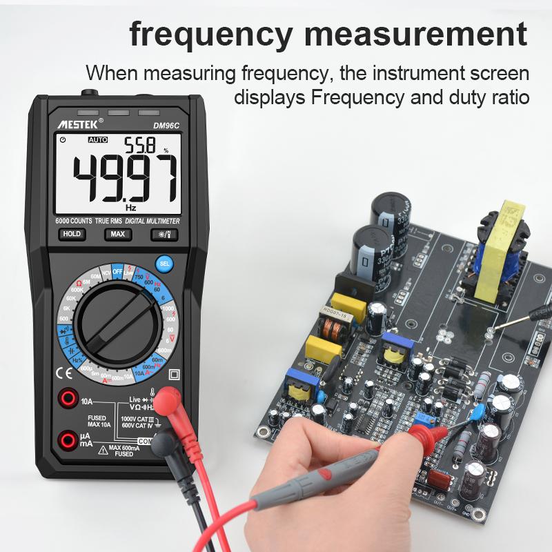 Digital Multimeter 6000 Counts with Auto Range AC/DC Voltage Current Temperature & Capacitance Measurement
